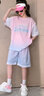 童榜女童球衣套裝夏裝新款女孩籃球服中大童學(xué)生夏季速干兒童運(yùn)動(dòng)套裝 粉色  2315款漸變色球服 160 曬單實(shí)拍圖