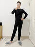 莫代爾80支秋衣秋褲男士套裝薄款發(fā)熱打底棉毛衫線(xiàn)衣線(xiàn)褲超薄保暖內衣男 A類(lèi)鎢黑-圓領(lǐng)套裝 抗靜電 7A抗菌 4XL (190) 曬單實(shí)拍圖