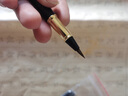 譯鳥(niǎo)德國軟筆書(shū)法筆鋼筆式毛筆可換墨囊軟頭純狼毫便攜毛筆自帶墨水墨囊小毛筆秀麗筆小楷成人練字筆 黑金狼毫 贈：墨囊16支 曬單實(shí)拍圖