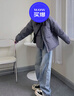BMOI小個子短款羽絨服女2025冬新款立領(lǐng)韓系寬松顯瘦面包服白鴨絨外套 影子灰 M 110-135斤 曬單實(shí)拍圖