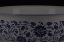 歐麗家 老式家用陶瓷和面盆白色手工加厚加深陶瓷大盆發(fā)面盆揉面盆洗菜盆陶瓷面盆 大號（外徑36cm）青花和面盆（不銹鋼蓋子） 曬單實拍圖