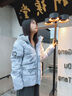 安踏冰甲羽絨丨短款防潑水羽絨服女士冬季棉服夾克162447904 雪花白/滿地印-1 L 曬單實(shí)拍圖