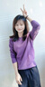 雅鹿時(shí)尚毛衣女半高領(lǐng)加絨打底衫女秋冬新款內(nèi)搭加厚針織衫女 駝色 M 曬單實(shí)拍圖