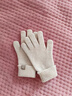 Acuc羊絨兒童手套冬天男女孩針織保暖秋冬季寶寶可愛(ài)純色加厚五指手套 米色（建議4-8歲寶寶佩戴） 曬單實(shí)拍圖