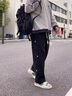 頂峰保羅男款高街直筒運(yùn)動(dòng)休閑褲2025春秋新款潮流大碼工裝長(zhǎng)褲純棉褲子 黑色 3XL 推薦165-180斤 曬單實(shí)拍圖