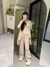 CHERY KALLY【空靈幻影】輕奢厚底小白鞋女2025新款真皮休閑松糕鞋 CHERY&KALLY 米白色 36 曬單實拍圖