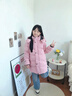 雪中飛2025冬季新款兒童羽絨服女童中長(cháng)款蓄熱加厚羽絨服男童工裝外套 粉色 140 曬單實(shí)拍圖