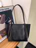 viney大容量托特包包女包牛皮單肩包通勤生日禮物送女友老婆 【黑色】實(shí)用高檔蜜高端手提包 時(shí)尚輕奢品牌百搭大包 曬單實(shí)拍圖