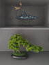 桔梗謠 仿真迎客松擺件 植物盆景室內松柏擺件綠植盆栽客廳玄關(guān)走廊辦公室桌面售樓部酒店造景裝飾品新中式 迎客松盆景擺件-美人松 曬單實(shí)拍圖