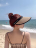 CRANTA KOMEIA遮陽(yáng)帽子女士空頂防曬帽夏季戶(hù)外沙灘草帽生日禮物送女生女友 卡其色 高級感送老婆女朋友實(shí)用高檔 曬單實(shí)拍圖