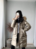 俏婷朵新國(guó)標(biāo)白鴨絨羽絨服新款大毛領(lǐng)女士冬季韓版過膝派克服中長(zhǎng)款小個(gè) 7719黑色【貉子毛領(lǐng)】 S 80-105斤 曬單實(shí)拍圖