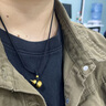 中國黃金（CHINA GOLD）葫蘆黃金吊墜男女款足金福祿轉(zhuǎn)運珠項鏈情人節(jié)生日禮物送男女友 葫蘆項鏈【黑繩】約0.94g 曬單實拍圖