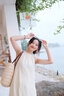 圣保美無(wú)袖掛脖吊帶裙連衣裙2025新款夏季女裝海邊沙灘裙子度假長(cháng)裙顯瘦 白色【碎花刺繡工藝】 M 碼 曬單實(shí)拍圖