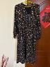 顏域長(cháng)袖V領(lǐng)茶歇連衣裙女春裝2024新款輕熟收腰顯瘦氣質(zhì)碎花長(cháng)裙 粉花（加厚） L/40 曬單實(shí)拍圖