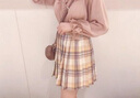jk制服格裙全套女學(xué)生裙子夏季日系少女制服百褶裙短裙學(xué)院風(fēng)半身裙JK閃動少女 星野 百褶裙+短袖襯衫+領(lǐng)結(jié) M 曬單實拍圖