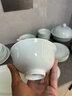 君翔單品 DIY青瓷飯碗面碗景德鎮(zhèn)高嶺土高溫餐具碗盤碟魚盤家用釉下彩 4.75英寸高腳飯碗【釉下青瓷】 曬單實拍圖