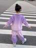 G.DUCKKIDS童裝女童秋裝套裝2024新款洋氣兒童衣服中小童庫洛米衛(wèi)衣兩件套 紫色庫洛米-春秋款 130 建議120-130cm7-8歲 曬單實拍圖