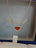 蕭邦（Chopard）MyHappyHearts系列18K玫瑰金紅玉髓項鏈禮物 曬單實拍圖