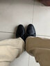 蜘蛛王商務休閑鞋男春季牛皮系帶辦公鞋車縫線平底舒適皮鞋百透氣男鞋 黑色 40 曬單實拍圖