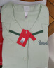 貓人睡衣女士純棉帶胸墊簡約翻領(lǐng)長袖開衫家居服仙蹤綠七夕禮物送老婆 曬單實(shí)拍圖