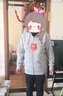 李寧外套女春秋新款連帽開衫衛(wèi)衣女慵懶風寬松大碼休閑運動服女上裝 淺灰色(加絨加厚款) L 曬單實拍圖