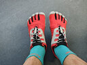 Vibram新款五指鞋春夏輕便透氣赤足跑步運動(dòng)五趾鞋VRUN Retro 灰紅色（男款） 43 曬單實(shí)拍圖