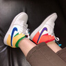 耐克（NIKE）【潮】Air Jordan aj1板鞋女子新款中高幫透氣休閑運動(dòng)耐磨籃球鞋 DV1304-106（灰白紅） 36 曬單實(shí)拍圖