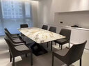 理想烏托邦意式馬鞍皮餐椅家用設(shè)計師靠背椅餐廳吃飯椅子酒店高級感餐桌椅子 橙色(馬鞍皮) 曬單實拍圖