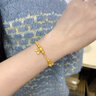 悠萊 999足金小兔子手鏈女黃金轉(zhuǎn)運(yùn)珠生肖兔手串送女友禮物情人節(jié)禮物 兔子+方扣+大吉牌+手鏈約3.0g 曬單實(shí)拍圖