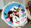 刺繡diy俄羅斯戳戳繡毛線(xiàn)手工繡材料包兒童手工墩繡抖音網(wǎng)紅禮物 【少女與鹿】 曬單實(shí)拍圖