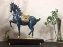 吉善緣 全銅唐馬駿馬擺件 馬到成功生肖馬辦公室公司喬遷開業(yè)裝飾品禮品 藍色 馬到成功 曬單實拍圖