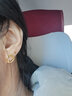 百泰首飾（BATAR JEWELLERY）生日禮物黃金耳飾女999足金幾何X字母交叉耳飾金耳環(huán) X字母耳釘【約0.40g】 曬單實(shí)拍圖