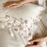 水晶家紡蝴蝶刺繡140支長(cháng)絨棉四件套全棉純棉被套輕奢風(fēng)床上用品 蝴蝶泉邊-米色 1.8 床單款 （被套200*230cm） 曬單實(shí)拍圖