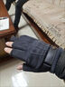 銘隋半指麂皮絨手套男秋冬保暖加絨露三指漏三指釣魚(yú)開(kāi)車(chē)二指半截寫(xiě)字 黑色 曬單實(shí)拍圖