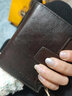 班亞奴（banyanu）2025新款男錢(qián)包豎款短款皮夾多功能頭層牛皮簡(jiǎn)約駕駛證卡包薄潮牌 咖啡色（頭層牛皮）防盜刷 曬單實(shí)拍圖