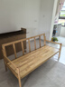 木棲坊（WOOD WORKSHOP）實(shí)木沙發(fā)日式小戶型簡約冬夏兩用客廳單人三人位家具布藝沙發(fā)組合 米白色*四人【硅膠皮】 曬單實(shí)拍圖