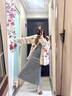 半繪甜美慵懶風(fēng)中長(zhǎng)款長(zhǎng)袖毛衣女秋冬寬松V領(lǐng)彩虹百搭外搭針織衫上衣 條紋 S 8090斤 曬單實(shí)拍圖