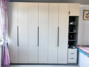 知瑾軒衣柜臥室實(shí)木衣柜兩門(mén)三門(mén)歐式輕奢大衣柜小戶(hù)型奶油灰衣柜組合 衣柜+邊柜+頂柜 2.4米六門(mén) 曬單實(shí)拍圖