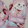 kocotree兒童滑雪手套秋冬季男童女孩加絨加厚保暖寶寶手套玩雪防潑水 兔兔奶糖 S：建議1-4歲 曬單實(shí)拍圖