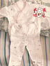 嬰詩拉貝 新生兒衣服嬰兒內(nèi)衣套裝純棉初生和尚服寶寶秋衣秋褲春秋打底衣 兩套四季款-皇冠粉組合（兩用襠 66 (建議3-6個月12-16斤) 曬單實拍圖