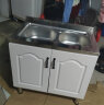 贝柚 不锈钢橱柜厨房灶台一体厨柜组合家用储物碗柜整体简易柜子 80cm双盆(可选70cm) 实拍图
