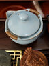 臺(tái)灣柏采汝窯手抓茶壺 二代新粉青 柏采窯CB-101BX 蘊(yùn)玉壺蓋碗茶具 汝瓷開片 功夫茶具 曬單實(shí)拍圖
