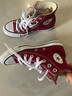 匡威（Converse）官方 All Star復古帆布鞋圣誕休閑高幫紅色M9613C M9613C 35 曬單實(shí)拍圖