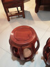 質(zhì)道 紅木家具 非洲花梨（學(xué)名：刺猬紫檀）實(shí)木凳子 圓鼓凳茶椅 餐椅家用中式茶幾矮凳換鞋凳  大鼓凳 曬單實(shí)拍圖