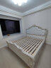 梦美斯宣 家具 欧式床 卧室板木美式双人床结婚床组合套装带软靠床1802 [白色]1.8米排骨架款 实拍图