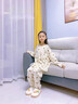 童話課堂A類兒童睡衣女童純棉長(zhǎng)袖長(zhǎng)褲開衫春秋家居服套裝女孩中大童秋季 杏色 160 建議身高145-155厘米左右 曬單實(shí)拍圖