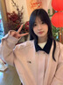 詩丹蕊韓系粉色棒球服外套女學(xué)生春秋新款美式慵懶chic甜美工裝夾克上衣 粉色 均碼【可備注碼數(shù)】 曬單實拍圖