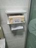 居臣仕衛(wèi)生間紙巾置物架衛(wèi)生紙廁所手機(jī)紙巾架洗手間紙巾盒廁紙盒免打孔 白色  標(biāo)準(zhǔn)款  雙層抽紙架 曬單實(shí)拍圖