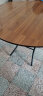 非洲鹰（feizhouying）折叠方圆桌子简易折叠餐桌麻将桌折叠饭桌大圆桌家用折叠桌 胡桃色1.27米【加粗黑腿】 实拍图