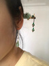 925銀古風(fēng)流蘇長(cháng)款玉蘭花耳墜女輕奢小眾復古氣質(zhì)高級耳釘 玉蘭花耳墜一對（乳白色） 曬單實(shí)拍圖